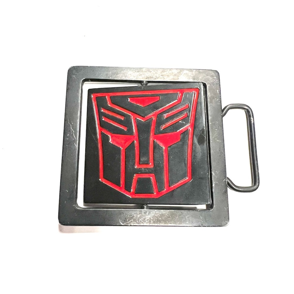 Transformers Black Red Blue Mens Reversible Fashion Belt Buckle